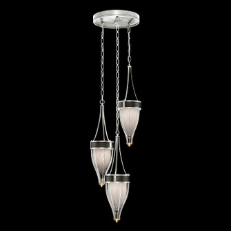 Mirage Three Light Pendant in Silver Leaf/Brass/Black Knight (48|100044413)