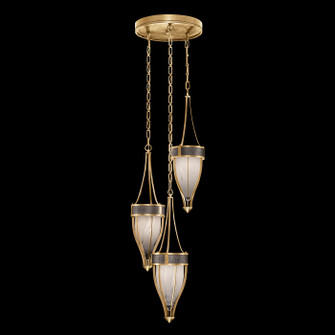 Mirage Three Light Pendant in Gold Leaf/Brass/Pebble (48|100044311)