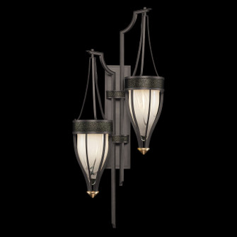 Mirage Two Light Wall Sconce in Midnight Steel/Brass/Black Knight (48|100041713)