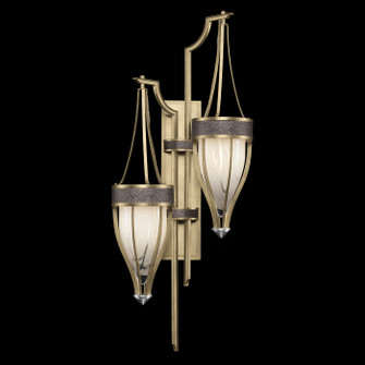 Mirage Two Light Wall Sconce in Soft Gold Leaf/Nickel/Pebble (48|100041521)
