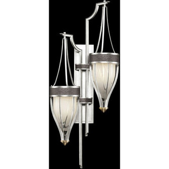 Mirage Two Light Wall Sconce in Silver Leaf/Brass/Pebble (48|100041411)