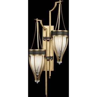 Mirage Two Light Wall Sconce in Gold Leaf/Nickel/Black Knight (48|100041323)