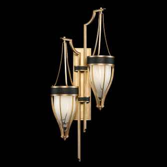Mirage Two Light Wall Sconce in Gold Leaf/Brass/Black Knight (48|100041313)