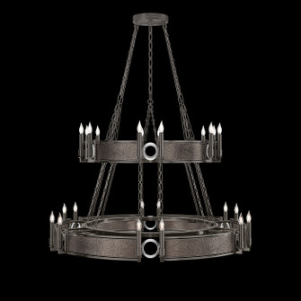 Mirage 24 Light Chandelier in Midnight Steel/Nickel/Pebble (48|100036721)