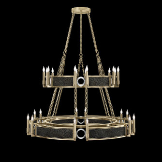 Mirage 24 Light Chandelier in Soft Gold Leaf/Nickel/Black Knight (48|100036523)