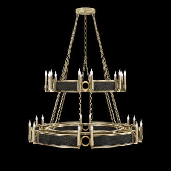 Mirage 24 Light Chandelier in Soft Gold Leaf/Brass/Black Knight (48|100036513)