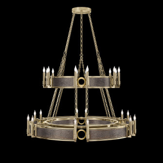 Mirage 24 Light Chandelier in Soft Gold Leaf/Brass/Pebble (48|100036511)
