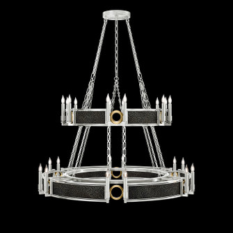 Mirage 24 Light Chandelier in Silver Leaf/Brass/Black Knight (48|100036413)