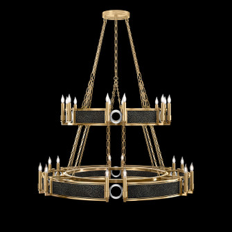 Mirage 24 Light Chandelier in Gold Leaf/Nickel/Black Knight (48|100036323)