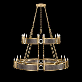 Mirage 24 Light Chandelier in Gold Leaf/Nickel/Pebble (48|100036321)