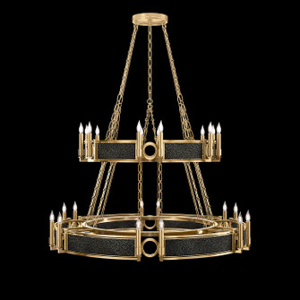 Mirage 24 Light Chandelier in Gold Leaf/Brass/Black Knight (48|100036313)