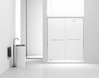 Parker Semi-Frameless Shower Door in Matte Black (173|SD2086072MBK)