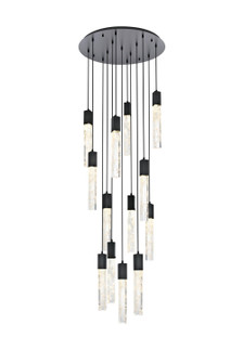 Aurora 13 Light Chandelier in Black and Clear (173|2089G30BK)