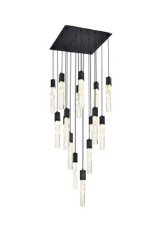 Aurora 16 Light Pendant in Black and Clear (173|2088G30BK)