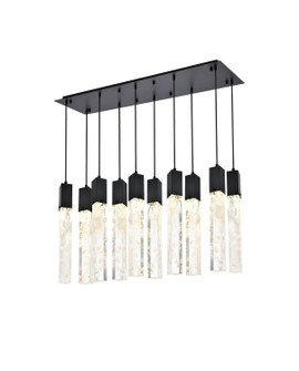 Aurora Ten Light Pendant in Black and Clear (173|2088D42BK)