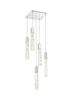 Aurora Five Light Pendant in Chrome and Clear (173|2088D16C)