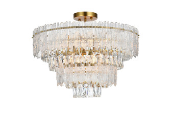 Emilia Eight Light Flush Mount in Satin Gold and Clear (173|1780F25SG)