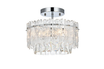 Emilia Three Light Flush Mount in Chrome and Clear (173|1780F12C)