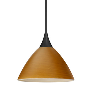 Besa Domi Pendant One Light Pendant in Black (74|1XT1743OKBK)