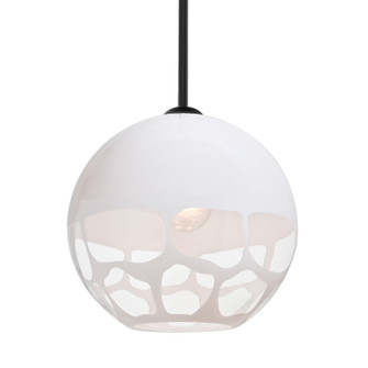 Besa Rocky Stem Pendant One Light Pendant in Black (74|1TTROCKYWHBK)