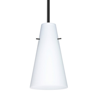 Besa Cierro Stem Pendant One Light Pendant in Black (74|1TT412407BK)