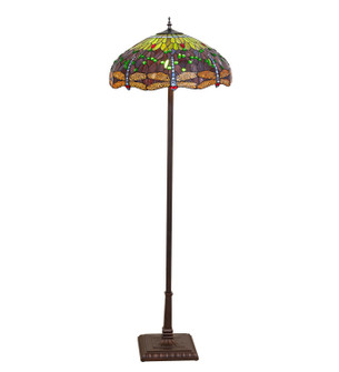 Tiffany Hanginghead Dragonfly Four Light Floor Lamp in Mahogany Bronze (57|279703)