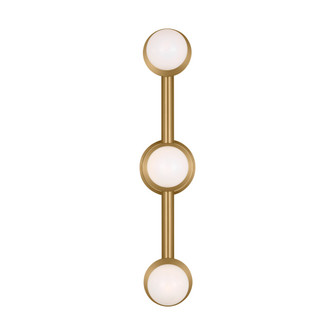 Nodes Three Light Vanity in Burnished Brass (454|KWL1173BBS)