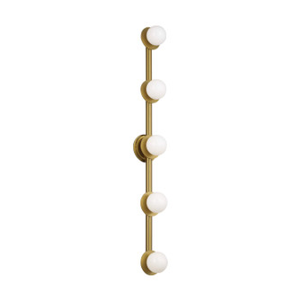Nodes Five Light Vanity in Burnished Brass (454|KWL1165BBS)
