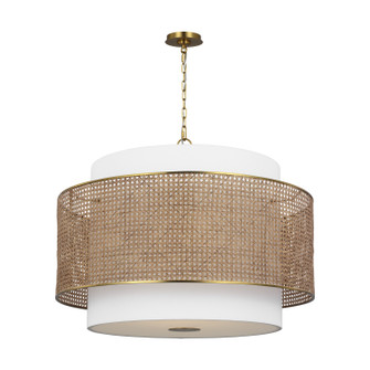 Sawyer Four Light Pendant in Blonde Rattan (454|KSP1184BBSBRTN)