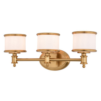 Carlisle Three Light Vanity in Natural Brass (63|W0479)