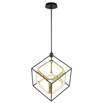Anson LED Pendant in Matte Black and Gold (63|P0413)