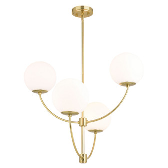 Avers Four Light Chandelier in Natural Brass (63|H0295)