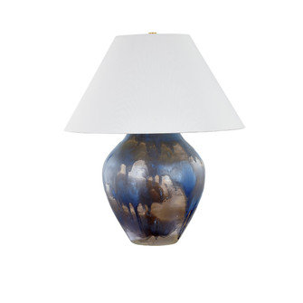 Pleasantville One Light Table Lamp in Aged Brass/Ceramic Silt Blue (70|L8126AGBCLB)