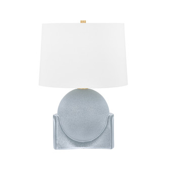 Leeston One Light Table Lamp in Aged Brass/Ceramic Reactive Slate (70|L4123AGBCRT)