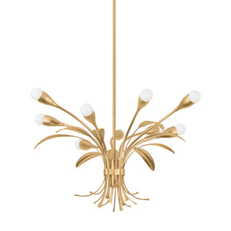 Bilston Nine Light Chandelier in Vintage Gold Leaf (70|1909VGL)