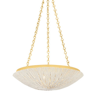 Summerside Four Light Pendant in Vintage Gold Leaf (70|1704VGL)