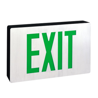 LED Self-Diagnostic Exit Sign w/ Battery Backup in Aluminum (167|NX616LEDG)