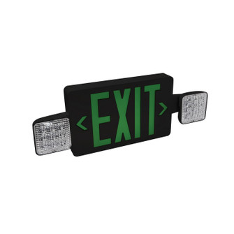 LED Exit and Emergency Combination with Adjustable Heads in Black (167|NEX712LEDGB)