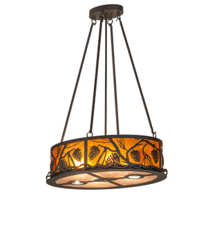 Pinecone Eight Light Pendant in Oil Rubbed Bronze (57|275042)