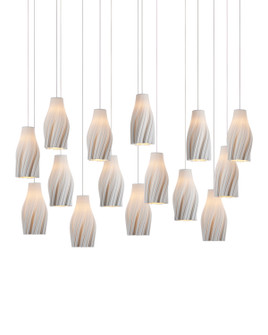 Posh 15 Light Pendant in White/Silver (142|90001274)