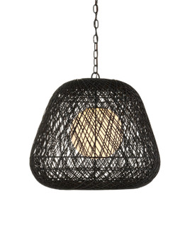 Osbert One Light Pendant in Black/Satin Black/White (142|90001243)