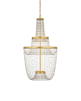 Mademoiselle LED Chandelier in Clear/Contemporary Gold Leaf/Contemporary Gold (142|90001238)