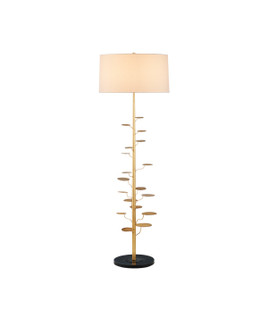 Vittoria One Light Floor Lamp in Antique Gold Leaf (142|80000161)