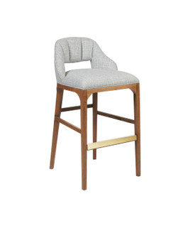 Inga Collection Bar Stool in Morel Brown / Brushed Brass / Greenlight Powder (142|70000832)