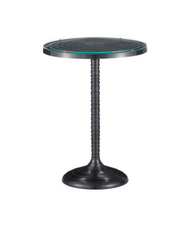 Erno Accent Table in Black Nickel/Clear (142|40000202)