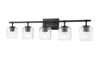 Landon Five Light Vanity in Matte Black (224|75155VMB)