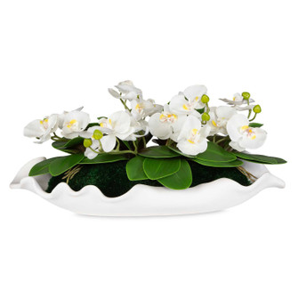Opulence Orchid Centerpiece With Bowl in Matte White (52|60234)