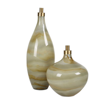 Cascade Bottles Set/2 in Grays, Caramels, And Ivories (52|18223)