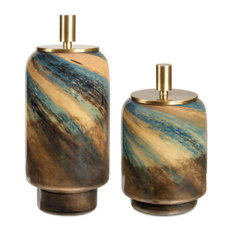 Celestial Tide Containers Set/2 in Brass (52|18188)