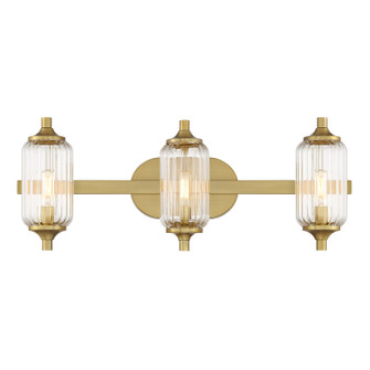 Holton Three Light Bathroom Vanity in Warm Brass (51|830243322)